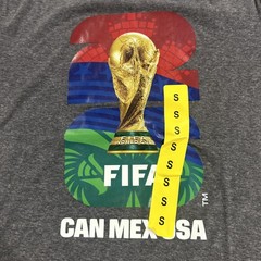 FIFA World Cup 2026 T-Shirt Gray Outerstuff Can Mex USA Soccer Graphic Men Small