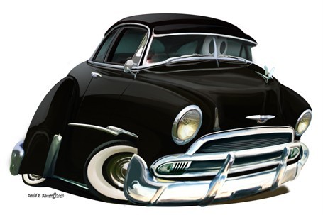 1951 COUPE CLASSIC TSHIRT #6242 chevy vintage automotive art