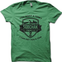 TBL The Big Lebowski DUDE ABIDES Walter Sobchak Towing t-shirt 9079