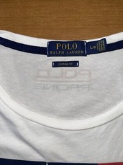 Polo Ralph Lauren T shirt Men L White Offshore Sailing Team American Flag Preppy