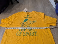 Nike The Art Of The Sport T Shirt Yellow Mens Medium NWT