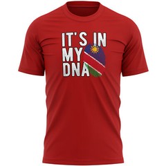 Namibia Flag Mens T Shirt Its In My DNA Fingerprint Tee Football Rugby Supporter