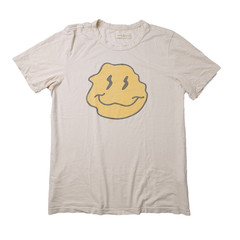 IMOGENE + WILLIE T Shirt Mens Large Squiggly Smiley Face Melted Graphic Tee USA
