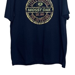 Mossy Oak Graphic Tshirt Mens Large Blue Live & Breathe The Outdoors New