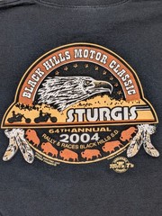 VTG 2004 Sturgis Black Hills Motor Classic Henley Shirt Mens L Biker