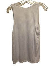Men’s Mesh Tank Top Quick-Drying Fitness NWOT size Medium US White Poly stretch