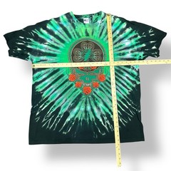 Vintage Grateful Dead T Shirt 2XL GDM 100% Cotton USA Green Tie Dye XXL 2 Sided