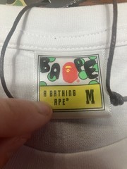 A Bathing Ape BAPE White Ape Head Graphic Logo Crew Neck T-Shirt Men’s M