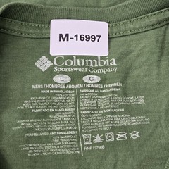 Columbia Men Shirt L Green Graphic Print Bear Rainbow Gorpcore Logo READ