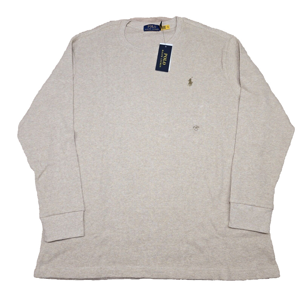 Polo Ralph Lauren Big Tall Thermal Shirt Mens 2XB Beige NWT