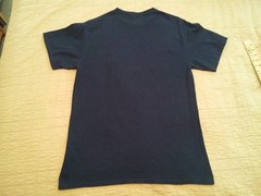 The Beatles T Shirt M Medium Logo John Paul George Ringo Apple Dark Blue INV375