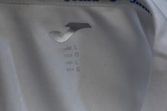 Joma Mens Solid White Short Sleeve Round Neck Athletic Soccer Blank T-Shirt L