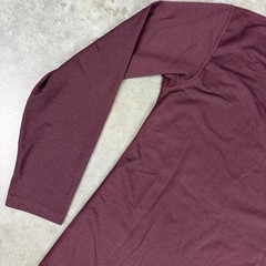 Bylt T Shirt Mens Large Burgandy Drop Cut Long Sleeve Stretch Preowned