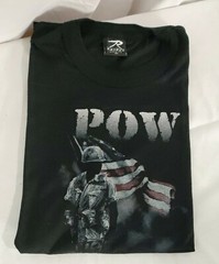 POW MIA TEE SHIRT You Are Not Forgotten- American Flag Military Black