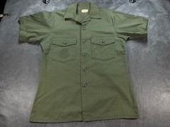 OD Green Button Up 15.5 x 31 US ARMY Vietnam Era 8405-00-015-0005 Shirt No Patch