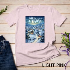 Christmas Church in the Mountains A Peaceful Scene #3 Funny Unisex T-shirt