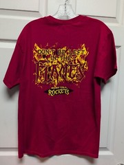 Rocket. Mens. T S hirt Size M Red Yellow Rose Hill. Kansas