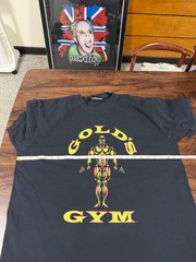 Gold’s Gym Graphic T-Shirt Black Comfort Colors XL Bodybuilding Fitness Gym Tee