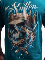 Sullen Men’s Octopus King Short Sleeve Premium T-shirt Tattoo Style Skull Tee