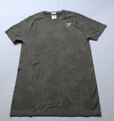 Gymshark Men’s Slim Fit Geo Seamless T-Shirt NN7 Small Lenin Camo Brown NWT