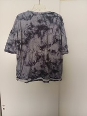 SheIn Men’s Gray Black Tie-Dye Polyester Elastane Skull Graphic Crew Tee S