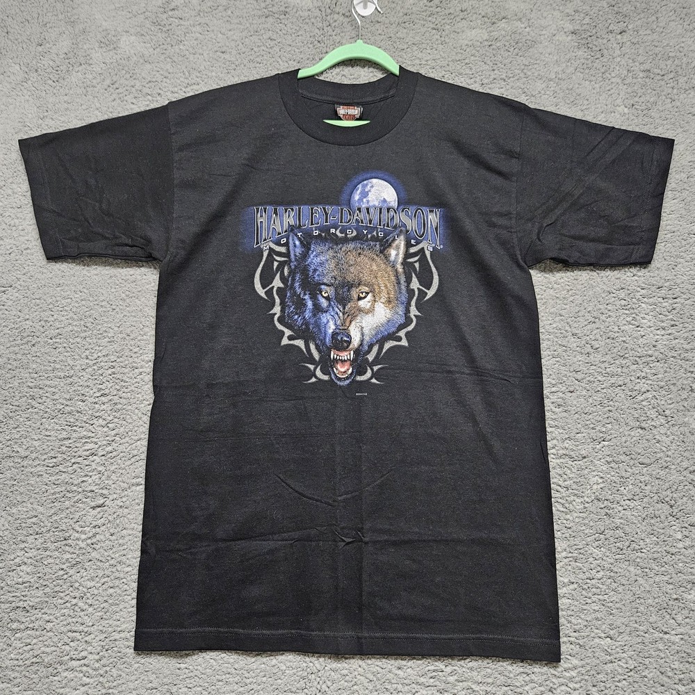 Vintage Harley-Davidson Shirt Mens Large Wolf Moon Chandler AZ Made USA 2000s
