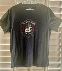 G.H. Bass Wilton Maine Boat Sailing Expedition Fishing Graphic Print T-Shirt L