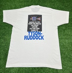 Vintage 1991 Mike Tyson VS Ruddock Mirage Las Vegas Fight T-Shirt Promo 90s XL