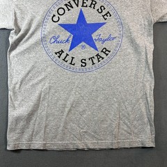 Vintage Converse Chuck Taylor T Shirt Large Gray Blue Star Logo USA