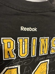 Boston Bruins 2011 Stanley Cup Champs Reebok Shirt Men Large Facsimile Autos