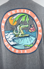 O’Neill Mens T-Shirt New XL Gray Short Sleeve Crew Neck Back Logo Graphic