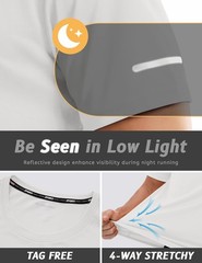 Men’s Workout Shirt Short Sleeve Quick Dry UPF 50+ UV Protection Running Gym Tee