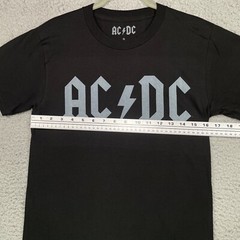 AC/DC Black Concert Band Rock 100% Cotton T Shirt Mens Size Small