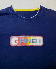 Mens AND1 Graffiti AOP Blue White LS Stretch Polyester Basketball Shirt S Small