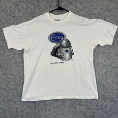 New York Central System XXL white T-shirt Train Steam Engine Railroad
