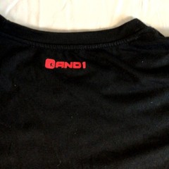 And1 Men’s T-Shirt Large Black Red Graphic Streetwear Stop Sweating Me Pullover