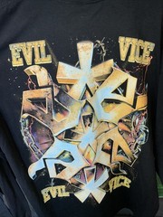 Evil Vice Flaming Bald Eagle Men’s Size 2XL Long Sleeve Black T Shirt NWT