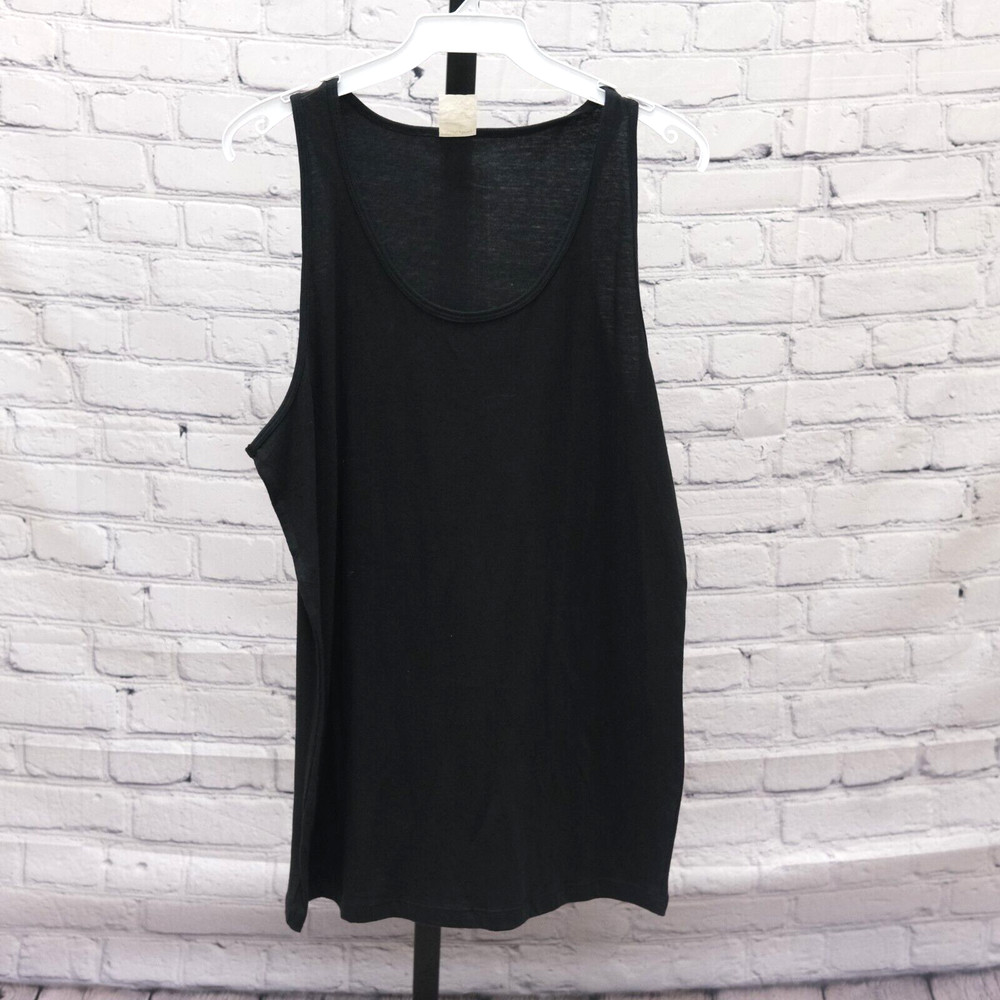 Knocker Men’s Medium Solid Black Tank Top 100% Cotton Made in Bangladesh RN65914