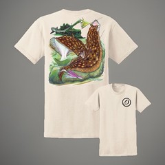 David Dunleavy Flounder Reef T-Shirt Men’s 3XL Natural Fishing Graphic Tee NWT