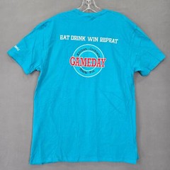 Game Day Blue Destination Shirt Classic Short Sleeve Soft Style Crew Mens Size L