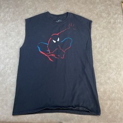 Spiderman T-Shirt Sz L Universal Studios Parks Marvel Graphic Tee Double Sided