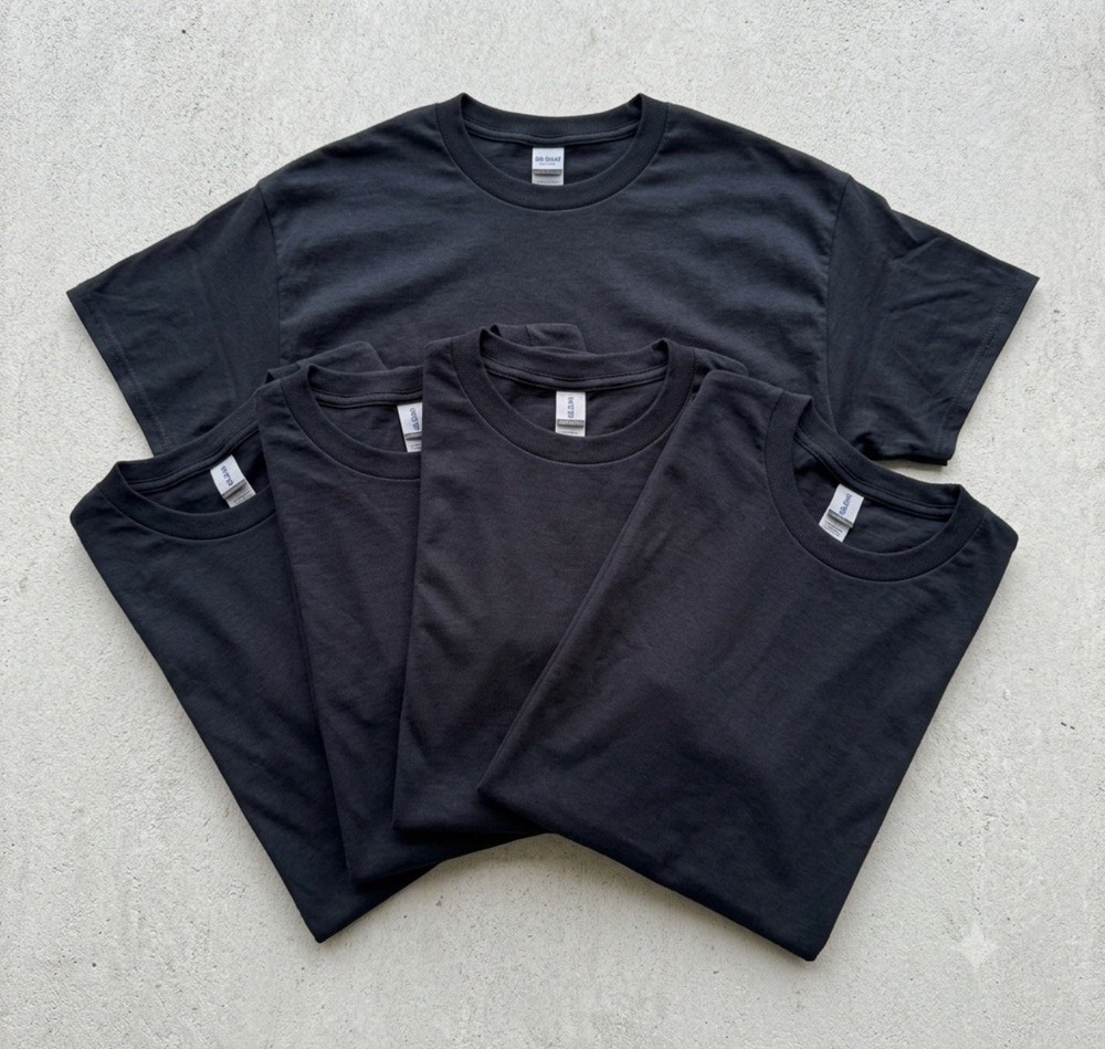 GILDAN (5 Pack, Bulk) Solid Heavy Cotton Short Sleeve Blank Tee T-Shirt XL