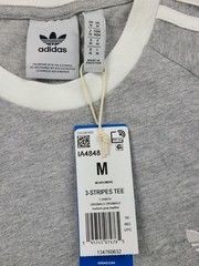 adidas ORIGINALS CALIFORNIA 3 STRIPES TREFOIL HEATHER GREY Tee Men’s Medium