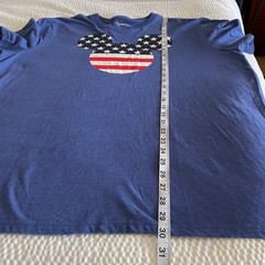 Disney Mickey Mouse American Flag Shirt Mens XL Blue Patriotic 4th of July Tee