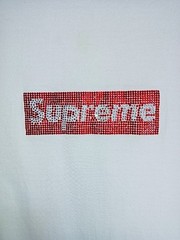SUPREME SWAROVSKI WHITE BOX LOGO SHIRT SIZE LARGE 100% AUTHENTIC UNWORN