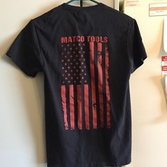 Matco Tools T-Shirt S Small Black Cotton American Flag Free Shipping