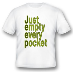 Just empty every pocket white or black tee funny offroad 4×4 utv atv moab trail