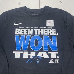 Carolina Panthers Shirt Mens Medium Black NFL Football Nike 2025 NFC Champs