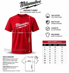 Milwaukee Shirt Men’s Clothing Milwaukee Tools Equipment Size S-2XL,