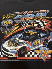84 Van Halen Car Racing Graphic T Shirt Short Sleeve Black Cotton Men’s L